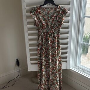 Amazon Floral Print Maxi Dress